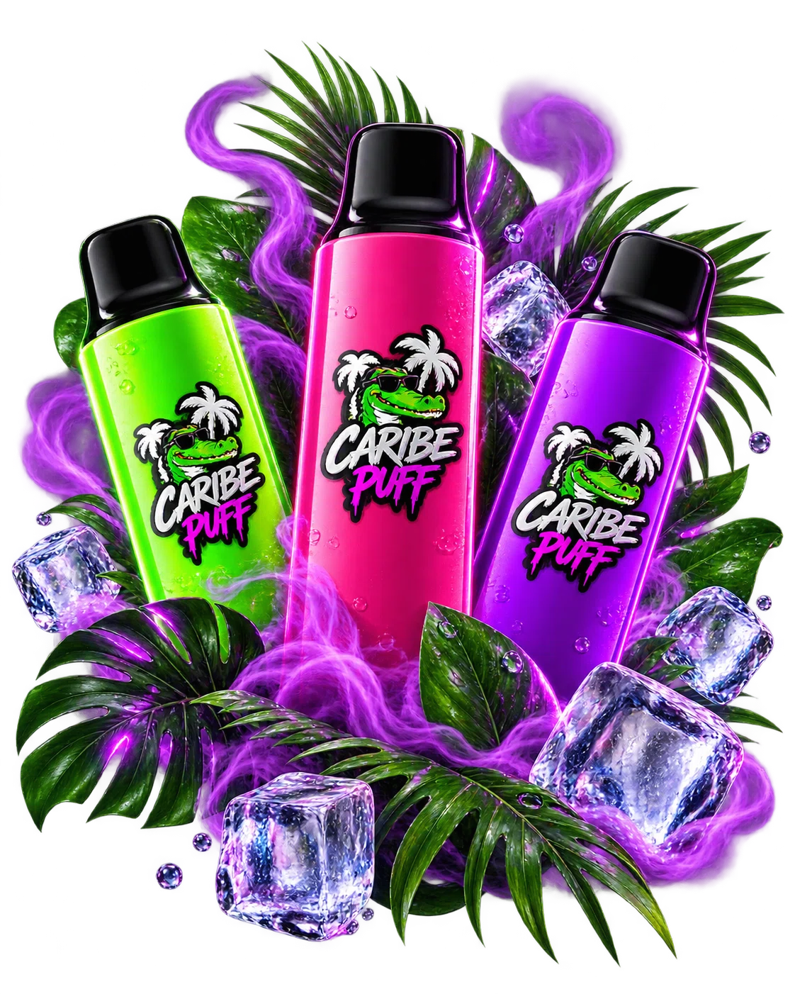 Colección de vapes en colores tropicales
